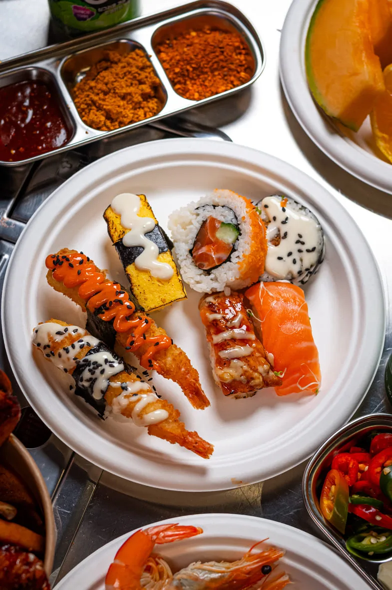 Fresh sushi at Paroro Premium Dinner BBQ